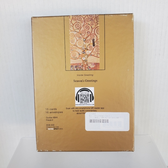 Gustav Klimt Frieze II Christmas Cards Season's Greetings Boxed Set Of 15 - Picture 3 of 7